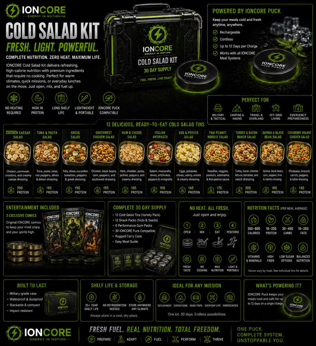 IONCORE Cold Salad Meal Pack