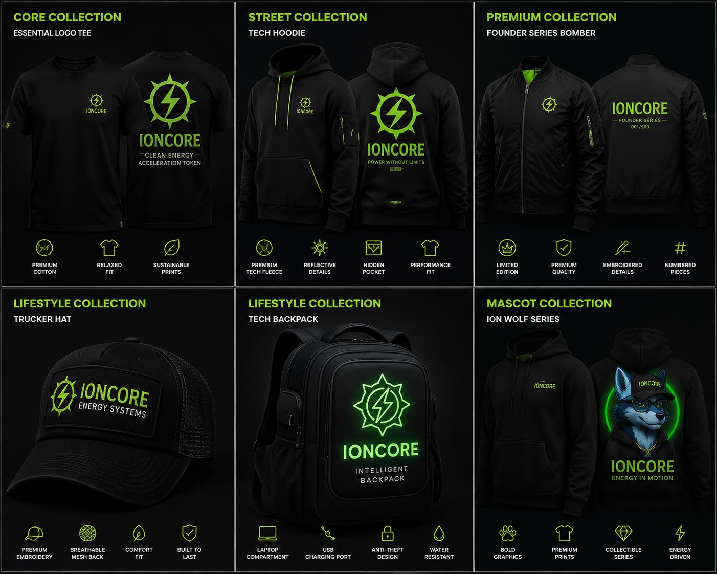 IONCORE Apparel Collections