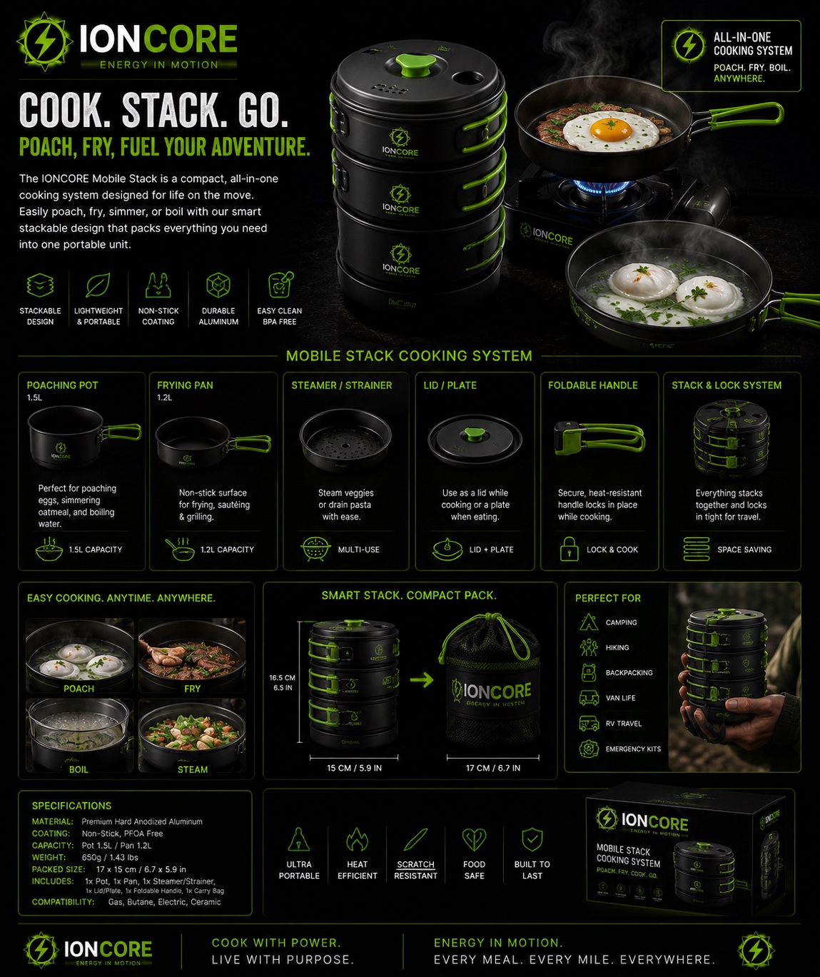 IONCORE Mobile Stack Cooking System