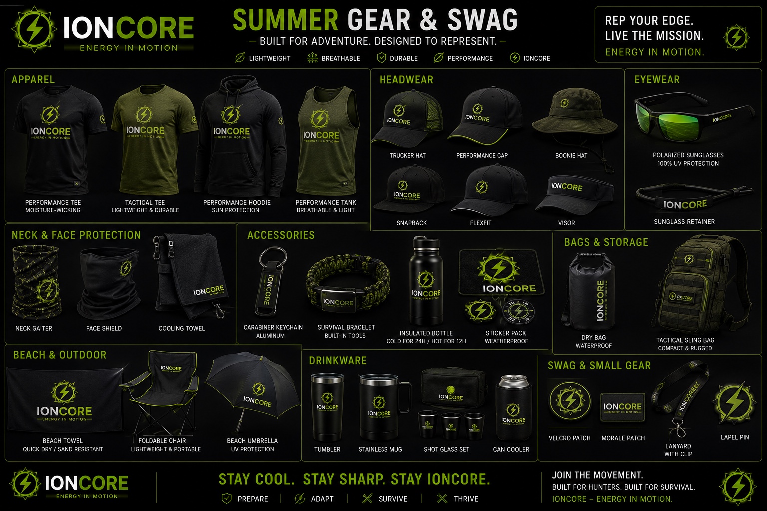 IONCORE Summer Gear & Swag